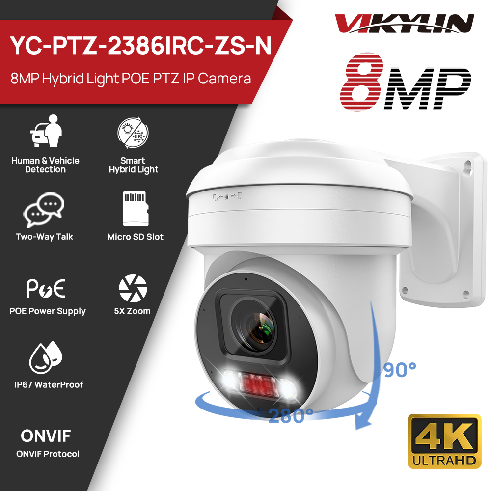 Smart Home Microsoft - Telecamera IP Vikylin PTZ con Zoom