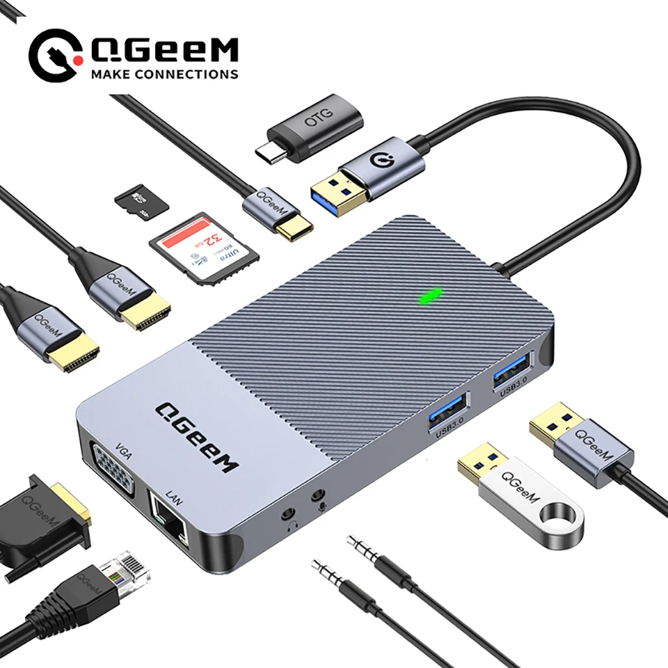 Smart Home Hub 2 - QGeeM Docking Station USB 3.0, Hub