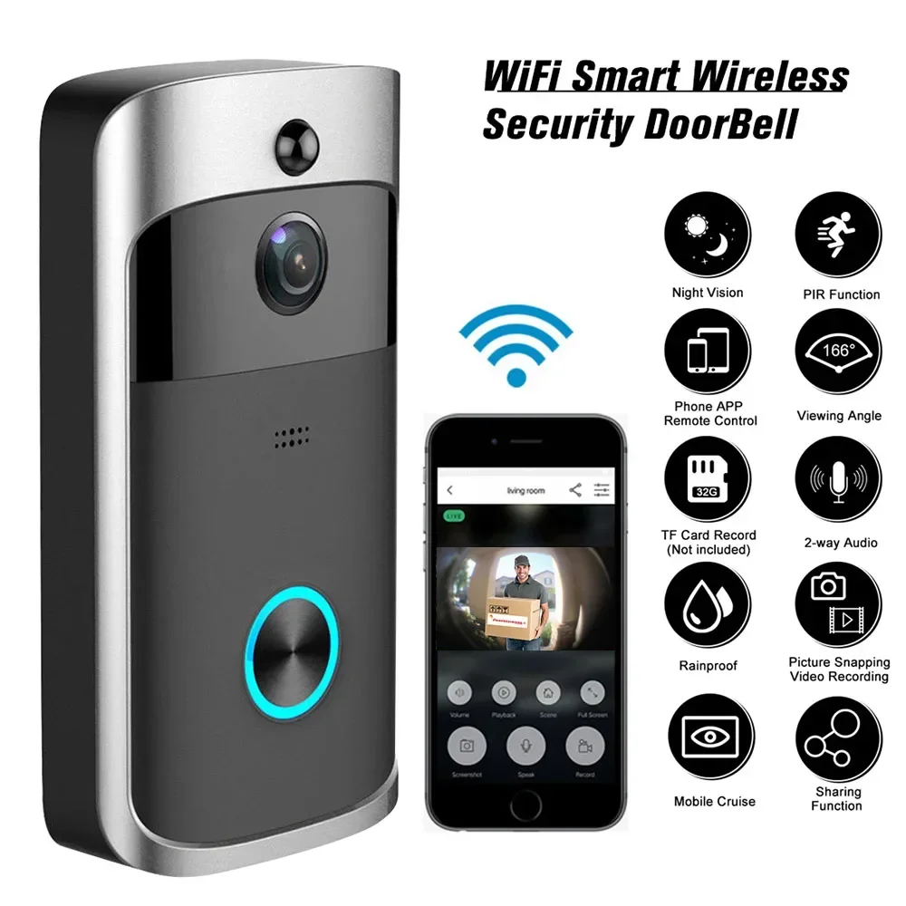 Smart Home Video - Campanello con Telecamera Wireless WIFI 720P