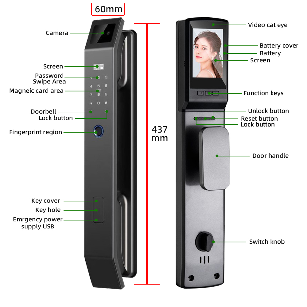 RAYKUBE DF14 Tuya WiFi 3D Rico - Smart Home Door Lock recensione e prezzo